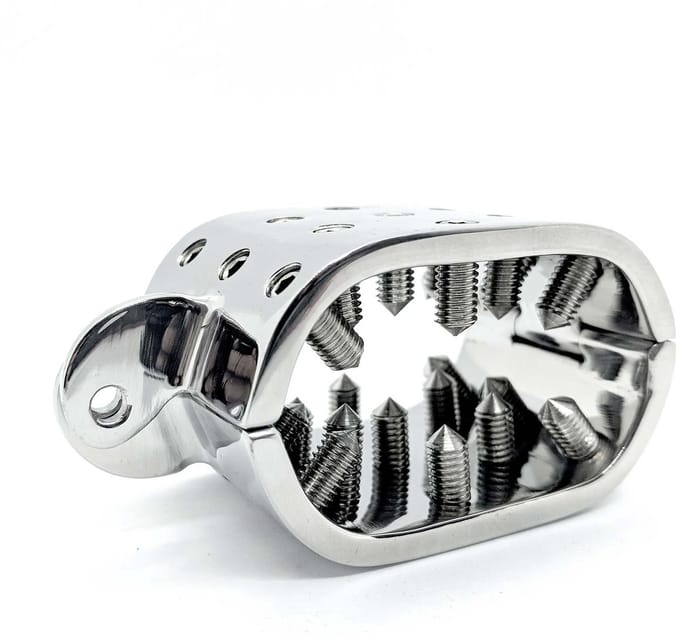 Black Label - Ovalen Spiked Ball Stretcher - Met Spijkers Binnenkant - 52 x 25 mm