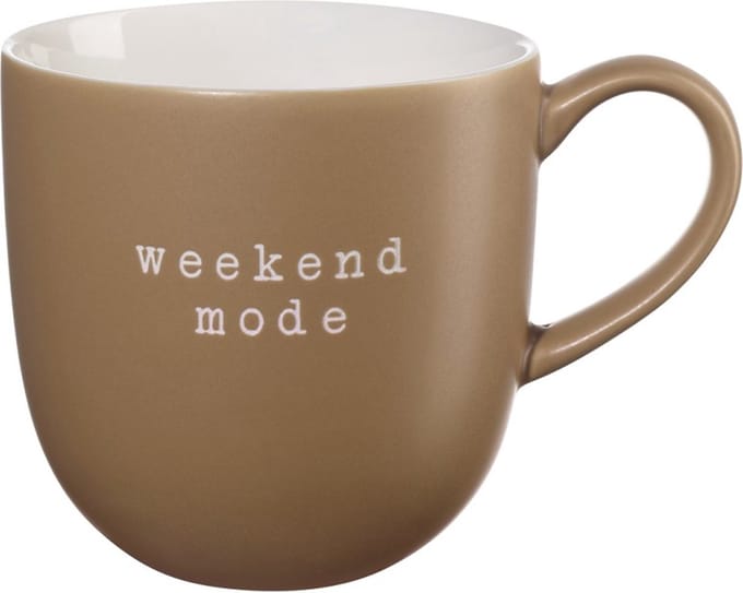 Asa Hey beker 'weekend mode'