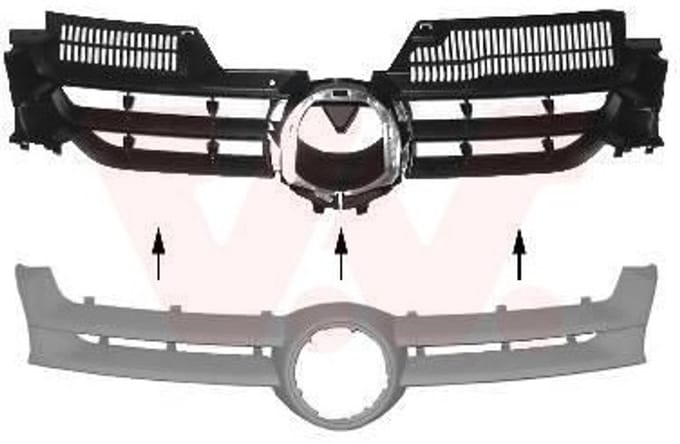 VanWezel 5894510 - Grille calandre pour Volkswagen Golf v de 11/2003 à 2008