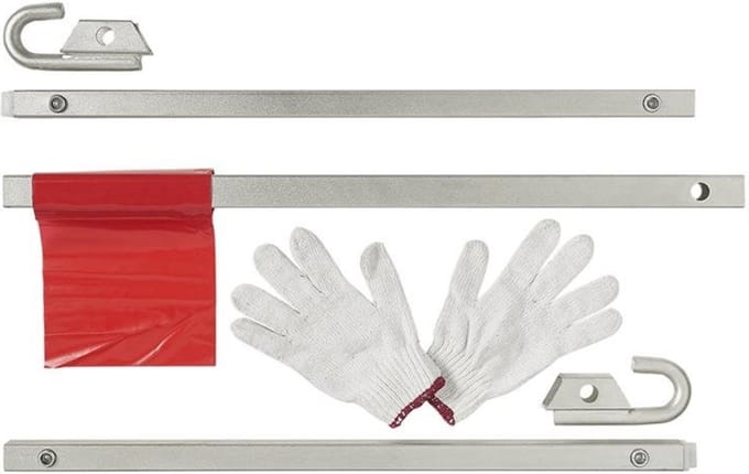 ProPlus Sleepstang set - 2 ton - 180 cm - zilver - opbreekbaar in drie delen