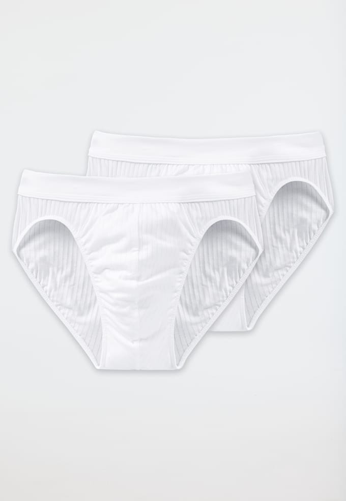 SCHIESSER Authentic rioslips (2-pack) - wit