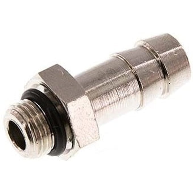 G 1/4'' Buitendraad x 10mm Vernikkeld Messing Slangpilaar met NBR Afdichting 30 Bar [5 Stuks]