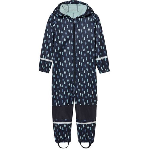 LUPILU Baby peuter softshell regen- en speeloverall, gevoerd. (Patroon/marineblauw, 98/104)