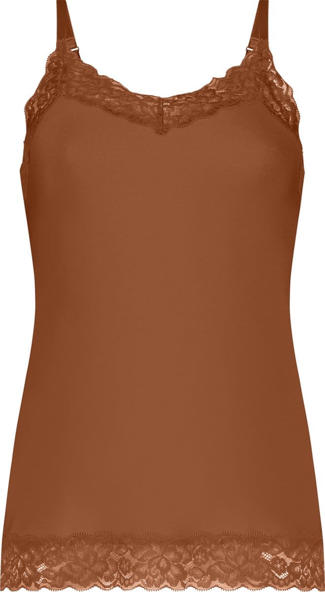 Ten Cate Secrets spaghetti top met kant pecan voor Dames | Maat S