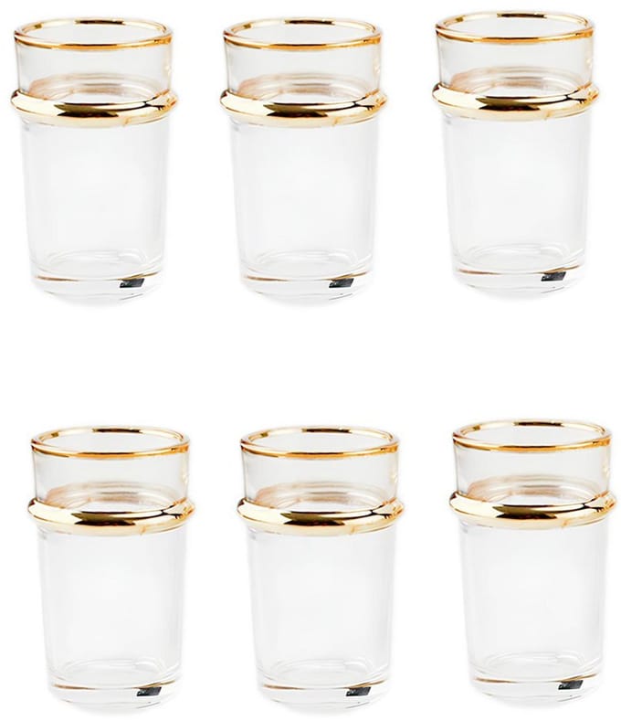 Luxe Theeglazen met Gouden Rand – Set van 2 – 175 ml – Elegant & Tijdloos