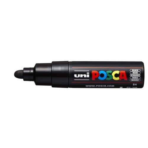 Posca marker met conische punt schrijfdikte breed zwart