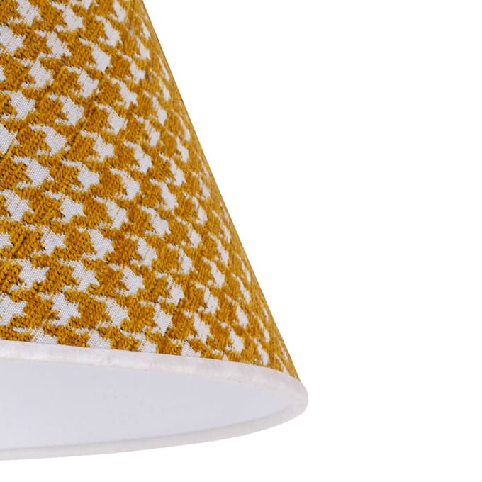 Duolla kap Sofia 25 cm, hanenpootmotief geel