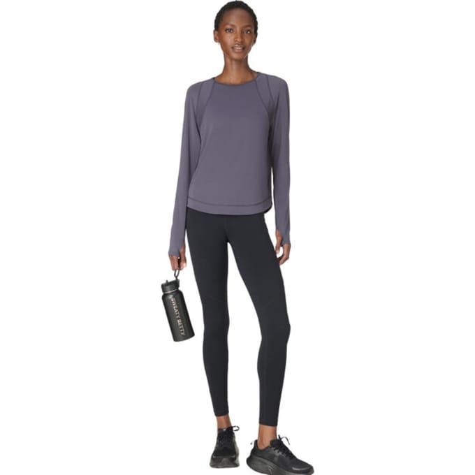 Sweaty Betty Breathe Easy Mesh Long Sleeve Top BLAUW - Maat M