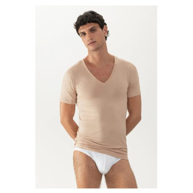 Mey V-neck Shirt T-shirts Beige 41007