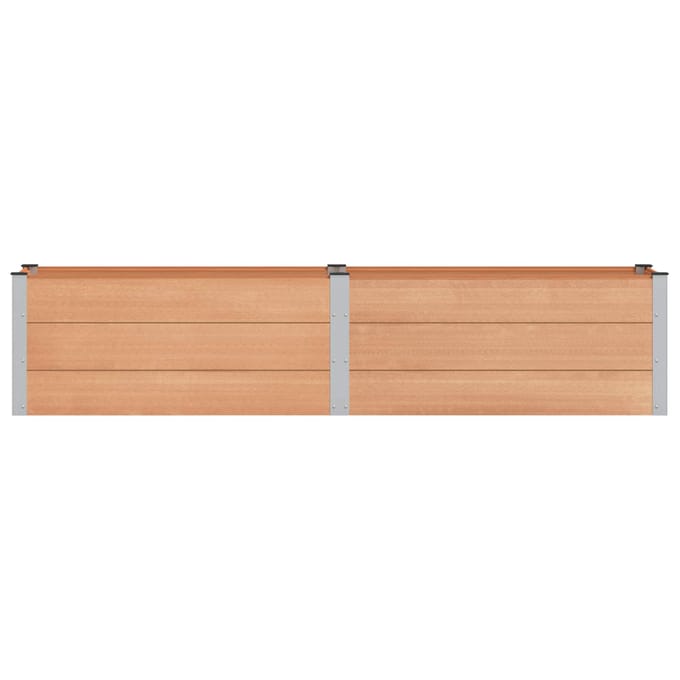 vidaXL - Verhoogde - plantenbak - Bruin - 250 - x - 50 - x - 54 - cm - WPC - en - Aluminium