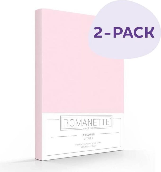 2 Kussenslopen Katoen Romanette Roze