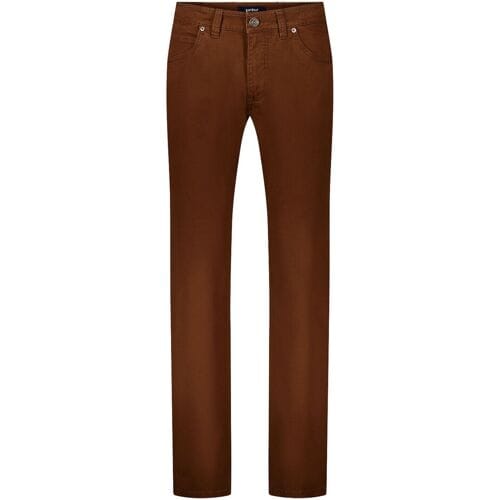 Gardeur Broek Bill Everyday Fine Patterned Cotton Soft Touch Comfort Stretch Dark Terra / male