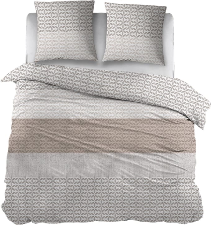 Snoozing Elke Dekbedovertrek - Extra breed - 260x200/220 cm - Taupe
