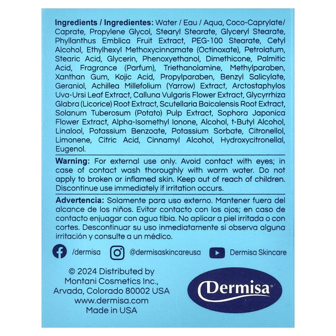Dermisa, Verhelderende Crème, 42g (1.5oz) blue