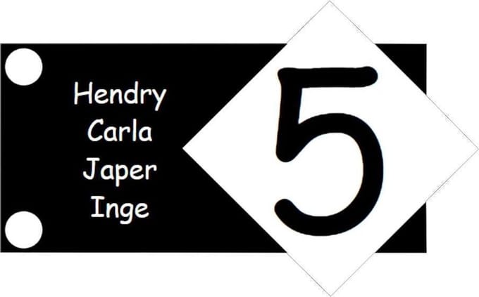 Plexiglas naambord 169 x 106 mm