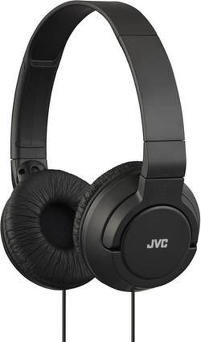 JVC HA-S180 lightweight headphones. Black
