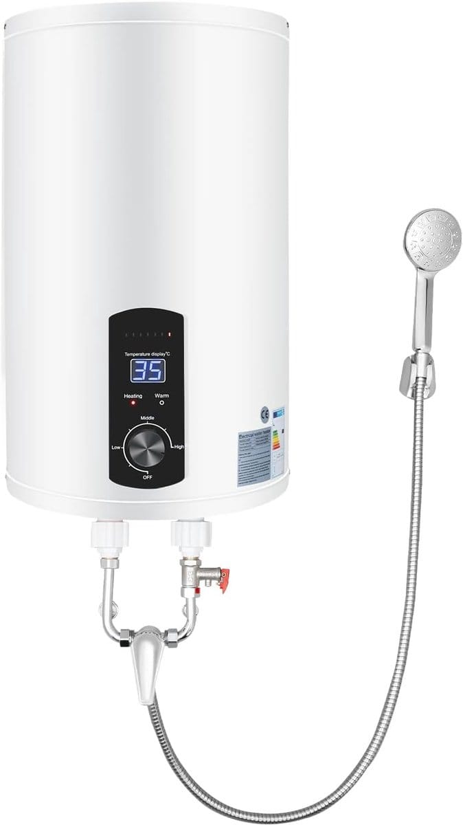 Elektrische Boiler - Warmwater Opslag - Direct Warm Water - Temperatuurweergave - 30 Liter Capaciteit - Wit