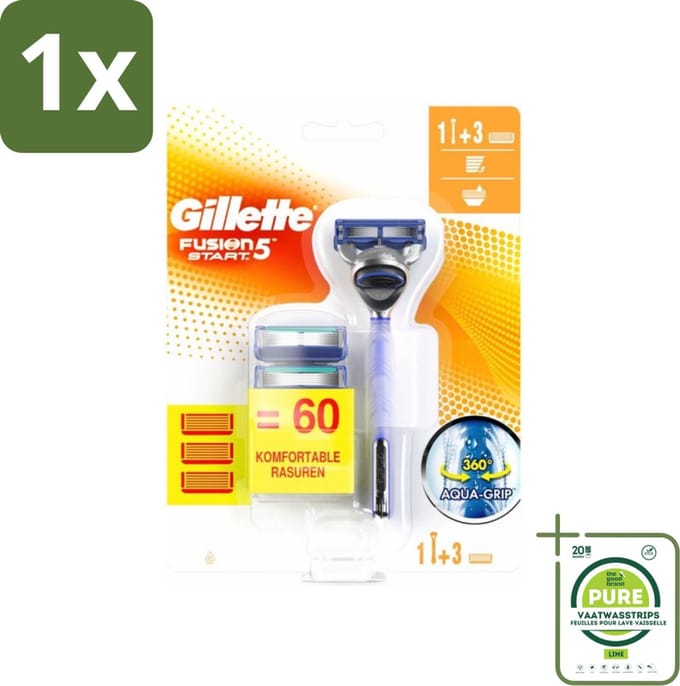 1 x Gillette Fusion 5 - Scheermesje - Ergonomisch ontwerp - 2 Extra Navulmesjes - Scheermesjes - Scheermes - Gillette Fusion5 - Scheermesjes Mannen - Gladde Scheerbeurt