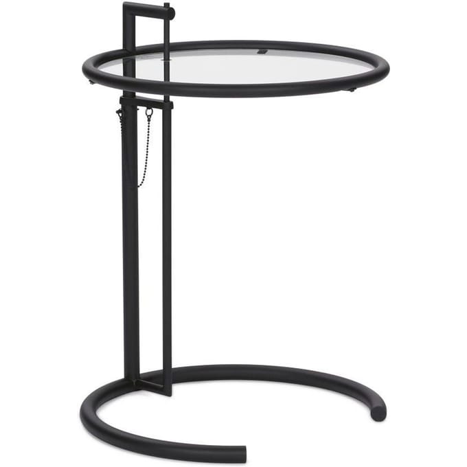 ClassiCon - Adjustable Table E 1027 - Kristalglas helder - zwart