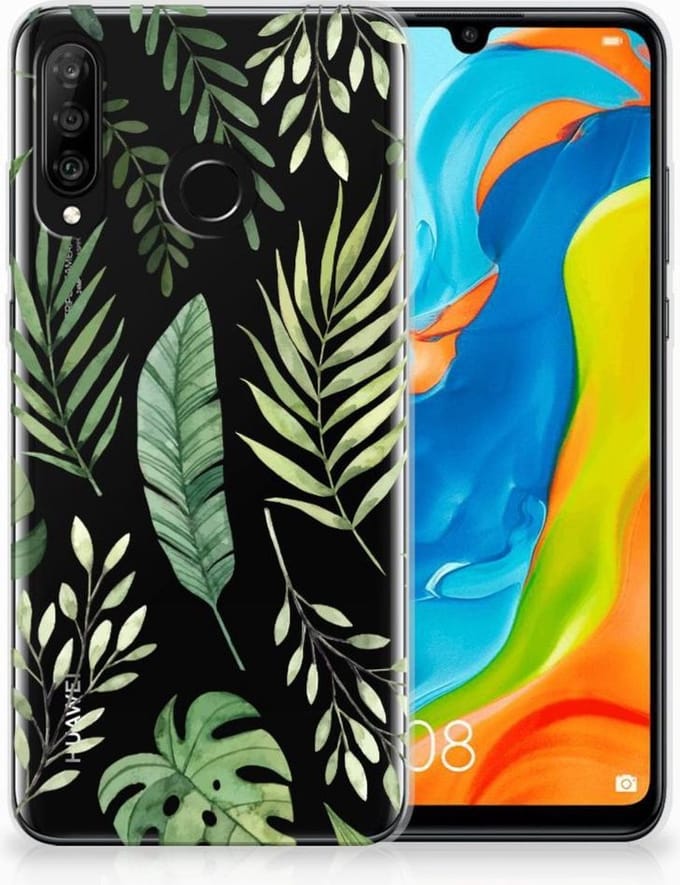 TPU Hoesje voor Huawei P30 Lite TPU Case Leaves