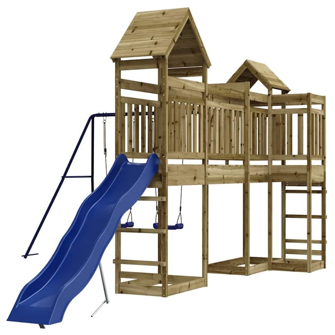 Vidaxl Aire de Jeux pour Jardin, Bois de Pin Imprégné