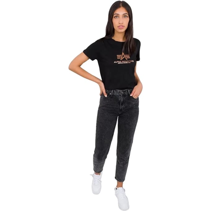 Dames-T-shirt Alpha Industries New Basic Foil Print