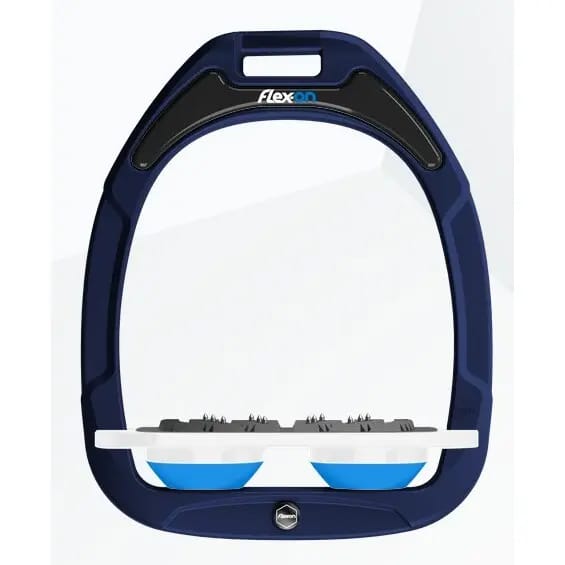 Ultra Grip Plat Stijgbeugels Marine/Wit/Blauw Flex-On Green Composite