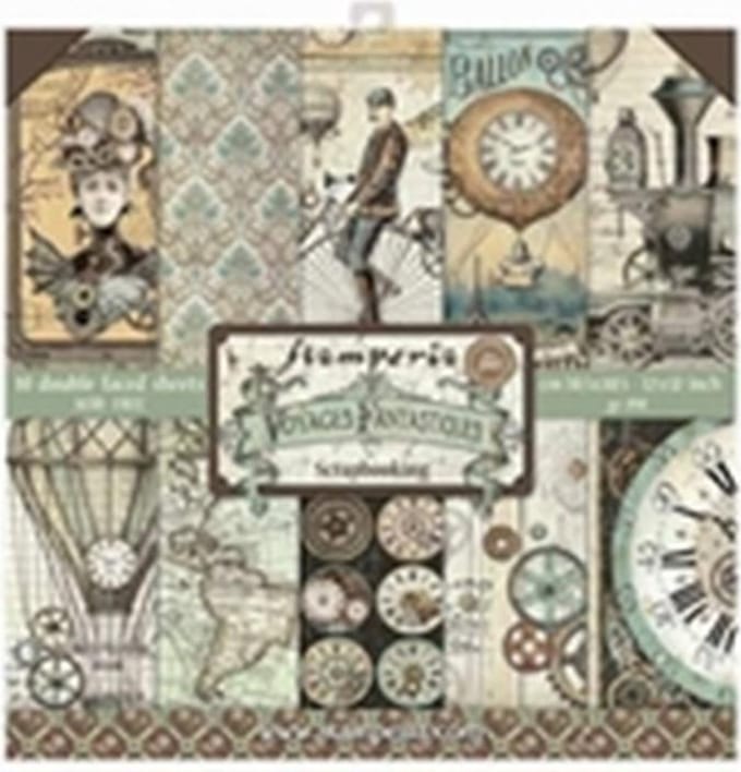 Stamperia Voyages Fantastiques 12x12 Inch Paper Pack (SBBL53)
