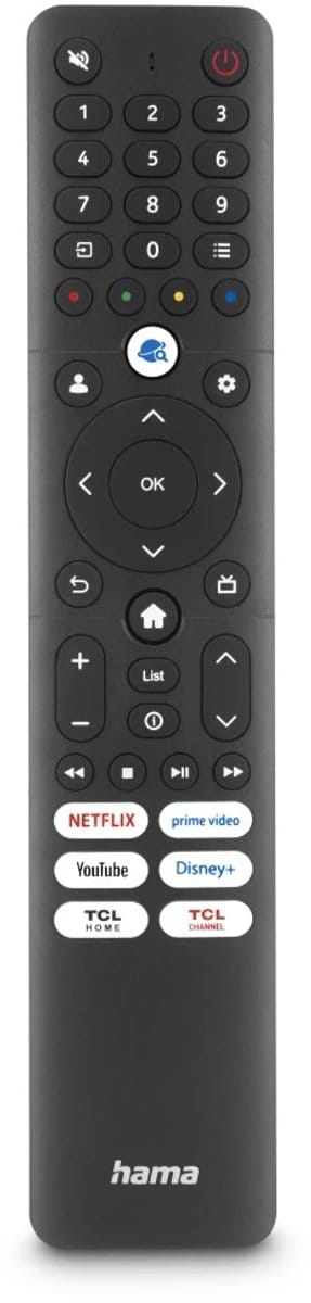 Universele afstandsbediening TCL tv's, IR, lerend, met 6 app-knoppen