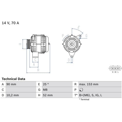 Generator BOSCH 0 986 040 531