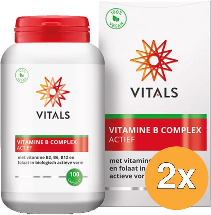 2x Vitals Vitamine B Complex Actief (100 capsules)