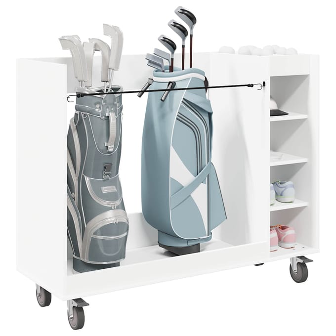 Golftas Kast met Wielen Universeel Wit 120 x 45 x 98 cm