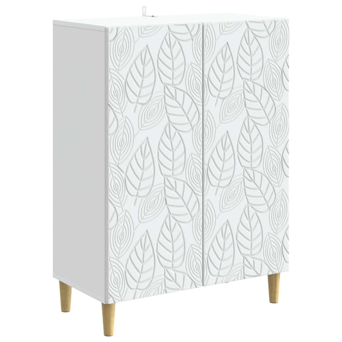 vidaXL - Dressoir - Wit - 66 - x - 34,5 - x - 90 - cm - Bewerkt - hout