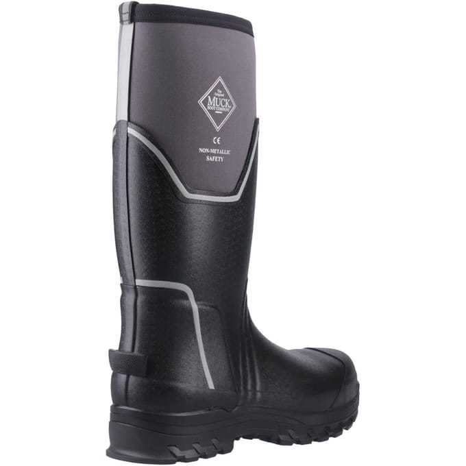 Muck Boots Grit S5 Rubberen Heren Regenlaarzen Zwart/grijs