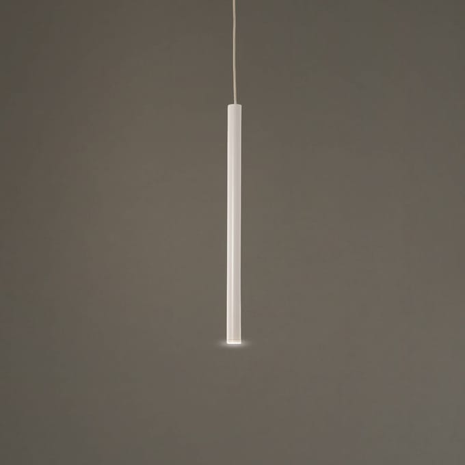 Argon LED hanglamp Rulo, beige, staal, Ø 3,2 cm