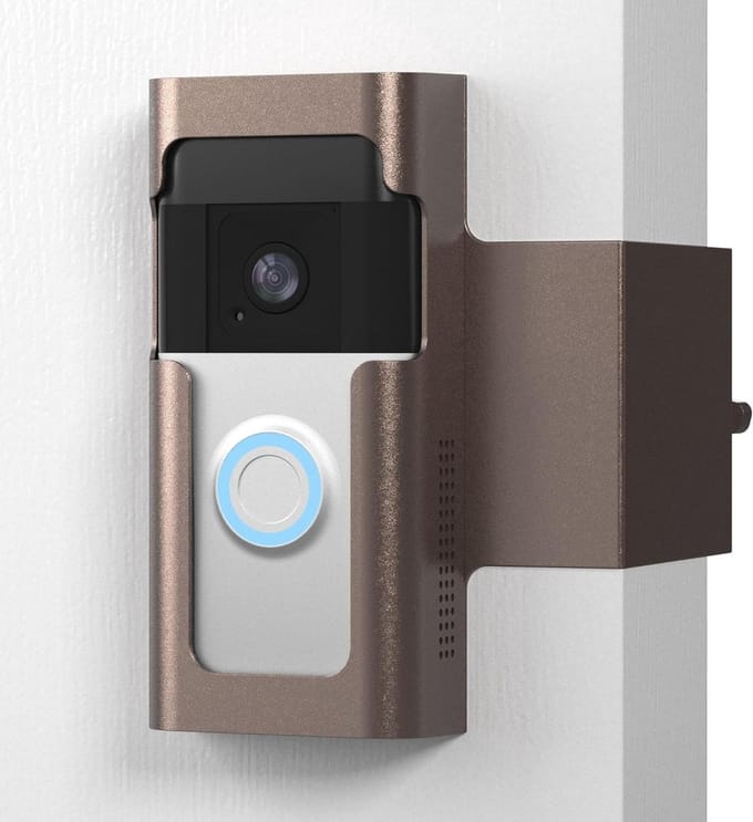 Ring Deurbel Mount - Deurhouder Camera - Beveiliging Woning - Geen Boren Nodig - 14.3 x 6.8 x 3.3 cm