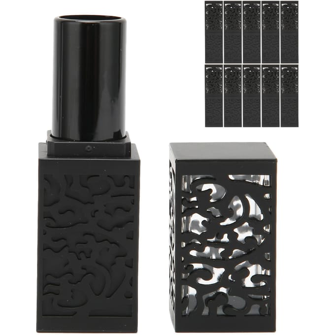 10 Stuks Lippenstiftkokers DIY Multifunctioneel Draagbaar Compact Hol Ontwerp Lippenbalsemkokers Voor Lichaamscrème black