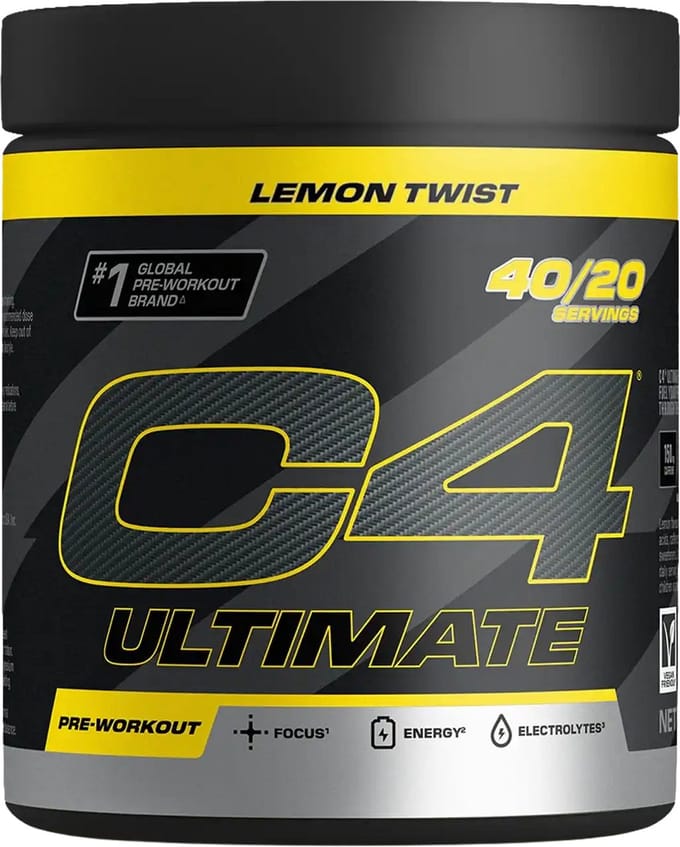 Cellucor C4 Ultimate Performance Pre Workout - Lemon Twist - 20 doseringen (508 gram)