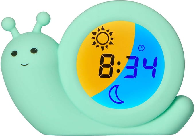 Alecto Baby BC110GN SIMON - Slaaptrainer - Nachtlampje - Kinderwekker - Mint Groen