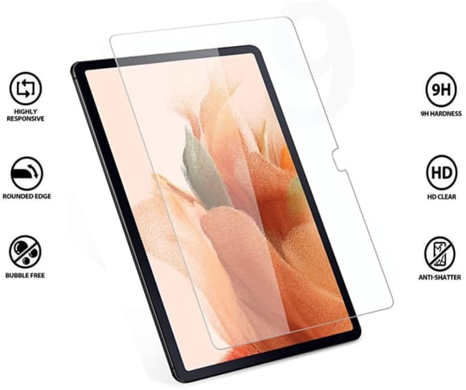 Screenprotector Geschikt Voor Samsung Galaxy Tab S9 FE Plus / S9 Plus / S8 Plus / S7 FE / S7 Plus - Solidenz Glass - Tempered Glass - Glazen Bescherming - Screen Protector - Gehard Glas