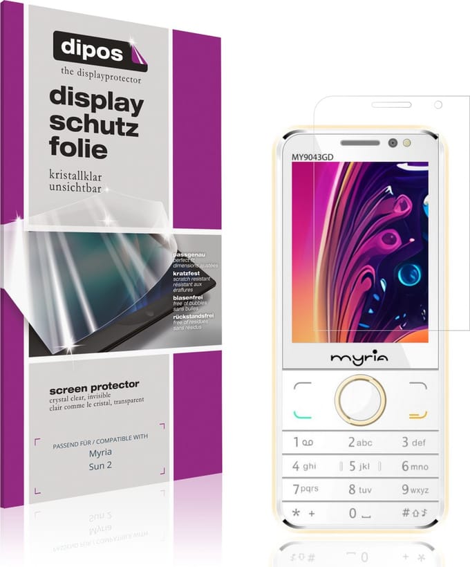 dipos – 4x Beschermfolie geschikt voor Myria Sun 2 | Krasbestendige & heldere Screenprotector Ultra-Thin