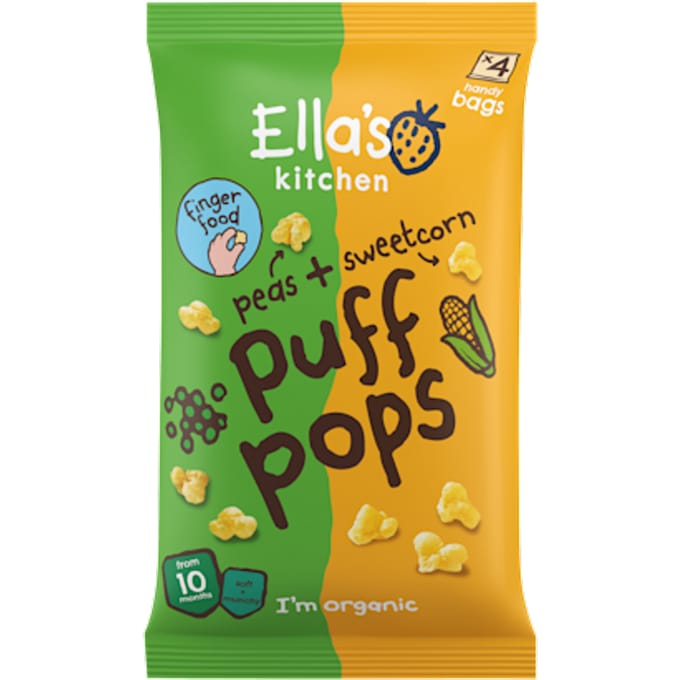 Puff pops erwt + maïs 10m+