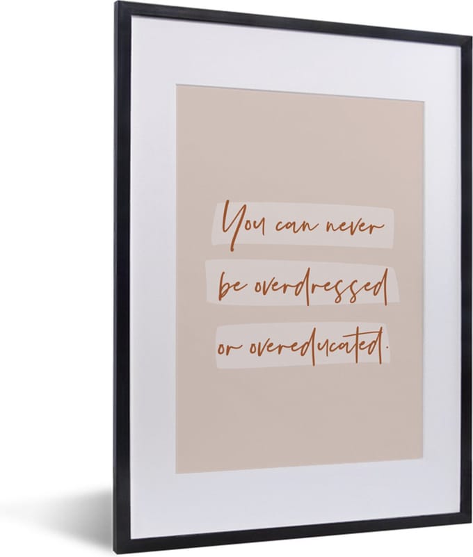 Fotolijst incl. Poster - Quotes - Studenten - Leren - Studeren - 30x40 cm - Posterlijst