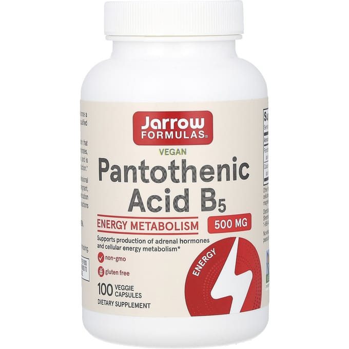 Jarrow Formulas, Acide pantothénique B5, 500 mg, 100 gélules végétales