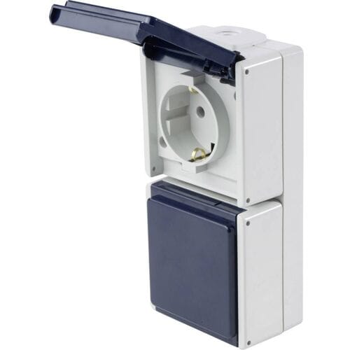 AS Schwabe 62462 Stopcontact (opbouw) IP54 Grijs