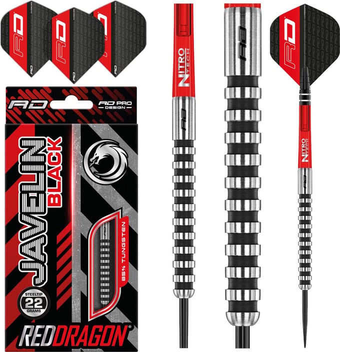 Red Dragon Javelin Black 85% - Dartpijlen