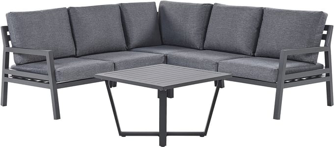 VIZZINI - Loungeset voor 5 - Donkergrijs - Aluminium