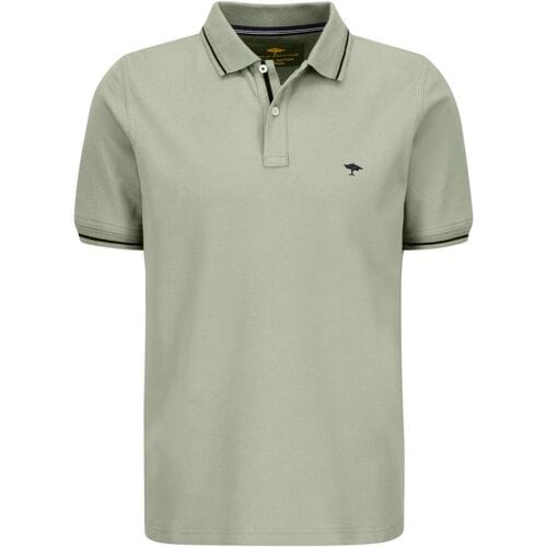 Fynch-Hatton Polo Modern Subtle Contrast Soft Supima Cotton Piqué Dusty Olive / male