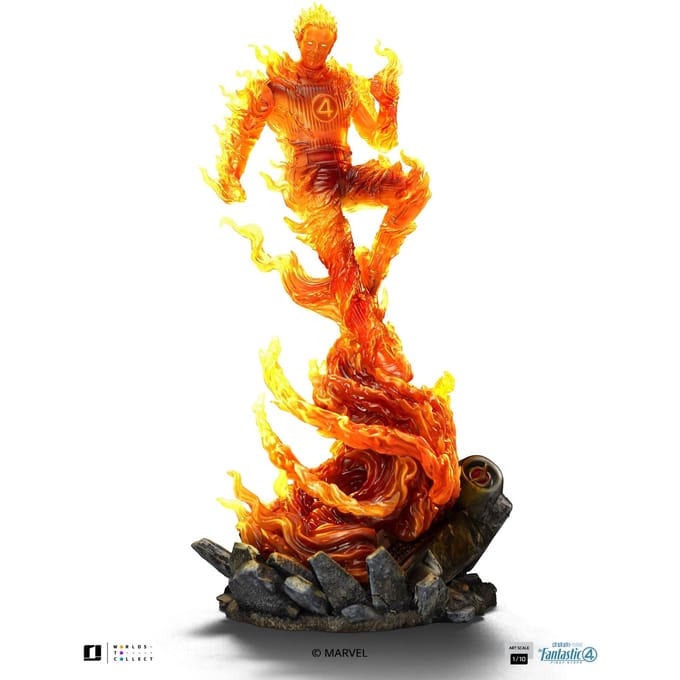 Iron Studios Fantastic Four Human Torch Art Scale 1/10 Statue