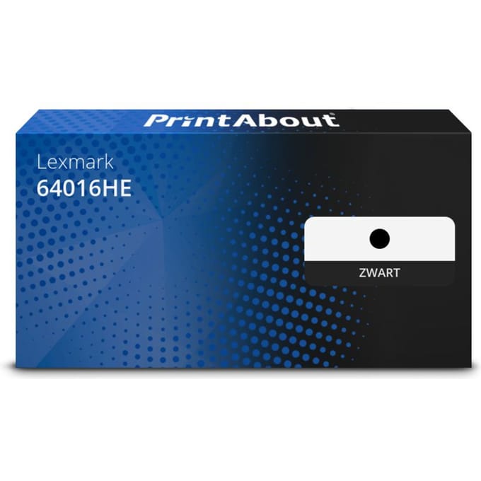 PrintAbout huismerk Toner 64016HE Zwart Hoge capaciteit Geschikt voor Lexmark